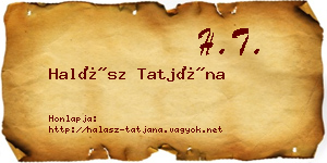 Halász Tatjána névjegykártya