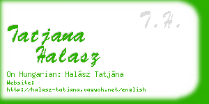 tatjana halasz business card