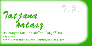 tatjana halasz business card